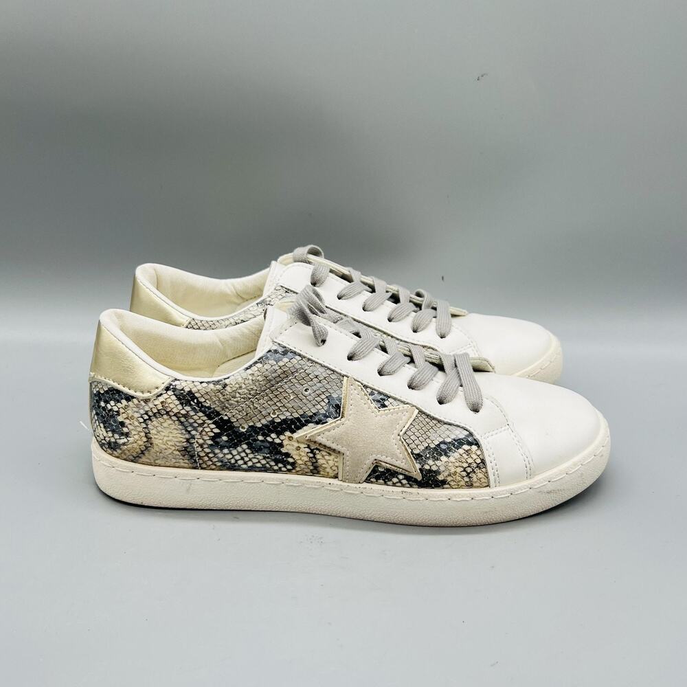 Vintage Havana Shoes Womens 7.5 Multicolor Snake Print Star Sneakers Comfort